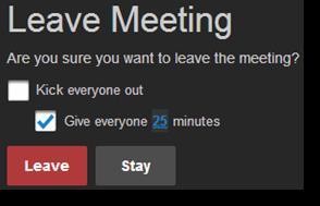 Meeting Attendee Controls Moderator-only controls noted in red Chat (click for instructions) Click to leave Meeting.