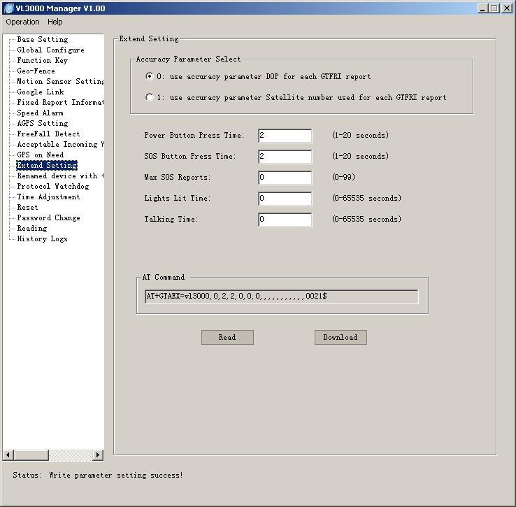 4.13 Set the Parameters of Extend Setting Step_4 : Select Extend Setting option. : Select the Accuracy Parameter.
