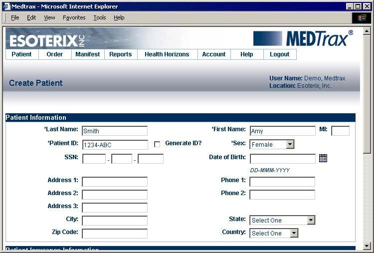 Managing Patient Data You can easily maintain accurate patient information using Medtrax patient records.