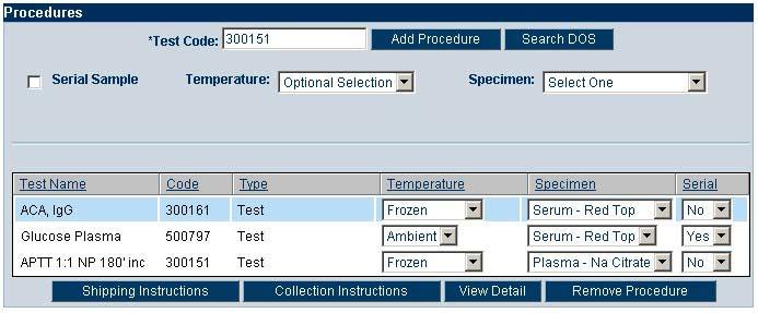 Ordering Tests Viewing test information When adding tests to an order, you can view test information to