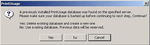 Click "Yes", it will create the new database