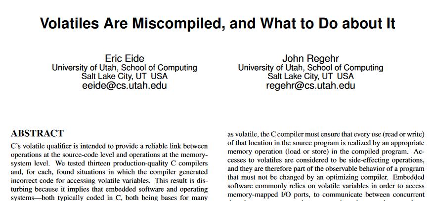 Paper from EMSOFT 2008. Have compilers improved?