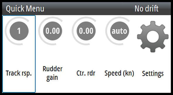 NoDrift mode Ú Note: It is not possible to select NoDrift mode if GPS position and heading information is missing.