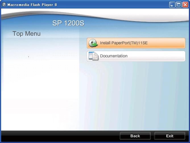 STEP 2 Installing the Driver & Software 1 Installing ScanSoft PaperPort 11SE for Windows Important Make sure that you have finished the instructions for installing TYPE 1200S Drivers and Utilities on