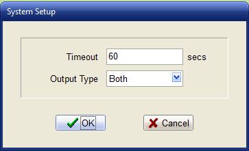 Section 3 System Setup Click System Setup on the Menu to display the System Setup window. Timeout Specify the timeout period (in seconds).