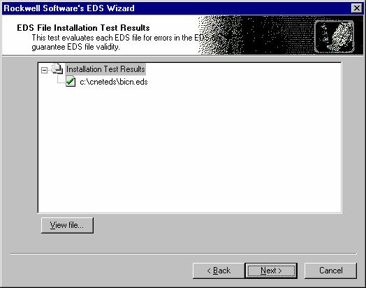 Register The EDS File The EDS Wizard will validate the format