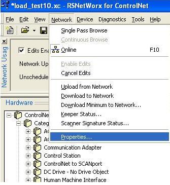 Schedule the Network Enable edits in RSNetworx by clicking on the Edits Enabled box at the top right of the window.