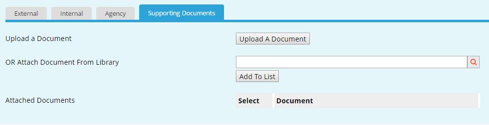 Supporting documents In this section, supporting documents can be added to include with the job advert for candidates to view (i.e. job descriptions, person specifications, interview formats, etc).