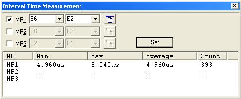 Using the emulator Address Range Use the text fields to specify an address range. The trace data within the address range is displayed.