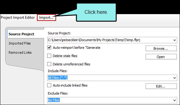 We actually do not want to import all of the files, but because we are bringing in a variety of files, this is the quickest and easiest option to