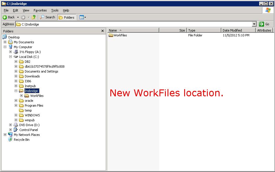 Figure 7 Copying Workfiles Workfiles in the previous location do not need to be deleted.