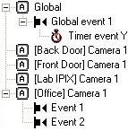 The Event Buttons window Access: You access the Event Buttons window by clicking the Event Buttons... button in the Administrator window.