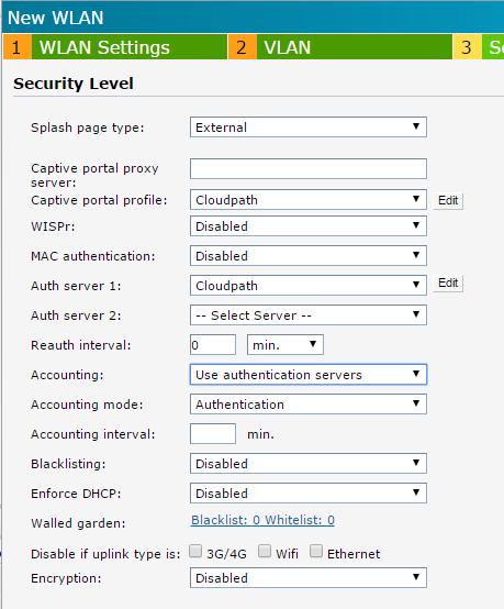Select Use authentication servers under the Accounting