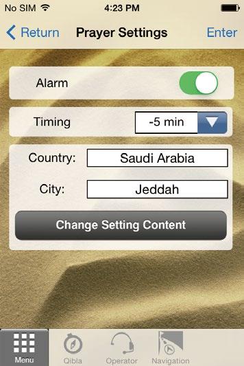 Prayer Times Notification and Qibla Compass ZEED T-Connect is equipped with a Prayer Times Notification function and Qibla Compass function to display and notify the