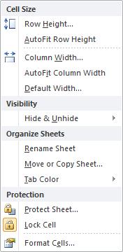 Organizing Worksheets The Home Menu -> Format option presents sheet commands Copyright 2011 Pearson Education, Inc. Publishing as Prentice Hall.
