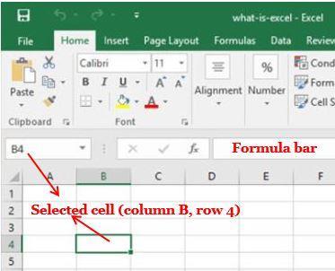 Type the data into the cell. Press the Enter key to move down a cell. Press the Tab key to move to the next cell to the right.