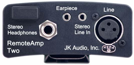 Connection 1. Connect your headphones to this 1/4 jack. The 1/2 watt stereo headphone output gives you a mix of the XLR line input and the 3.5 mm Stereo Line In. 2. The unbalanced 3.