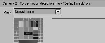 SET MOTION DETECTION MASK The Set motion detection mask action can be used to change the motion detection mask used by a specific camera during the alarm.
