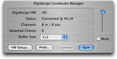 Configuring the Digidesign CoreAudio Driver You can configure the Digidesign CoreAudio Driver using Digidesign CoreAudio Manager, or from within most third-party CoreAudio-compatible client
