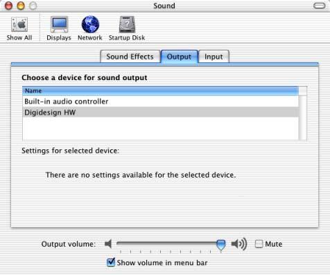Apple Sound Preferences To configure the Apple Sound Preferences: 1 Launch System Preferences (Apple menu > System