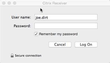 ) 1) Launch the Citrix Receiver from the task bar above and choose Open Citrix Receiver a.