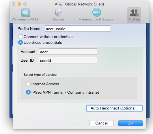 different than your administrator s default settings. Automatically reconnect Enables/Disables the Auto Reconnect feature.