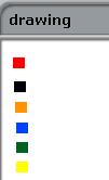 16. Add the following script blocks. In the Large sprite In the Pointer sprite 17. Test the program. Click on each icon to test drawing with the different brush sizes.