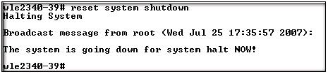18 Access Commands To shutdown the Location Engine: show Show command displays the