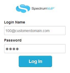 Accessing the Portal To access the web portal 1. Start a web browser. 2. Go to https://stratus.spectrumvoip.com/portal 3.