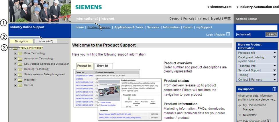 Using the COMOS help 3.4 Displaying the COMOS help system online 1. Open the Web page of the Siemens Industry Online Support portal: SIOS (http://support.automation.siemens.