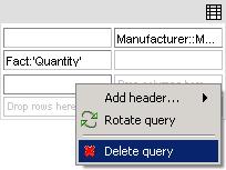 Select the block first and open its context menu using the right mouse button. Then you can create a new pivot table with the menu item "Add query".