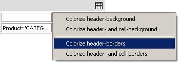 A faster than editing this properties is to drag a color out of the Model-Explorer and to drop it on the corner.