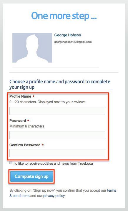STEP 8: Choose a Profile Name and Password.