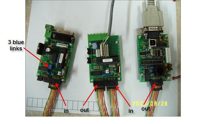 14. If the input/output card is OK, then test the first and second motion control cards together. Remove the 12v from the communication card.