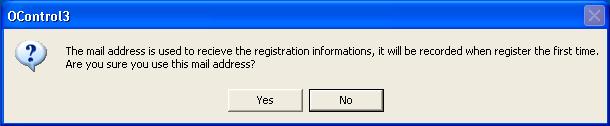 9e Product Registration Information Click the button Register Online System message will popup to confirm your input email address as the new register information will send to