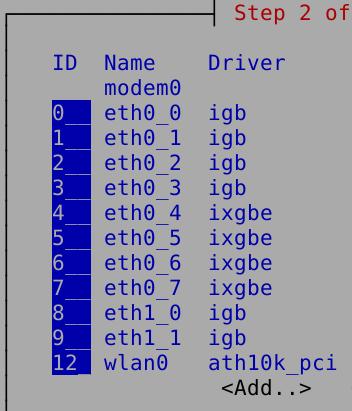 The NGFW Initial Configuration Wizard shows the mapping between the interface IDs and port names.