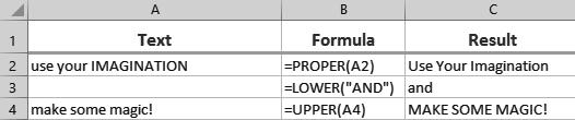 Using Functions to Modify Text When workbook data comes from sources other than Excel, the data can sometimes be formatted incorrectly.
