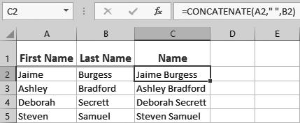 The main difference is that Flash Fill will use adjacent data only, whereas CONCATENATE uses a cell reference so the text could be anywhere on the worksheet or even on another worksheet.