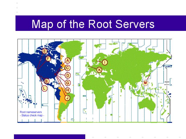 Root Name Servers Root name servers know how to find authoritative name servers for all top-level zones