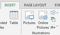 Graphics Click the Insert tab. Select an option in the Illustrations group. Picture: Select a picture from a file.