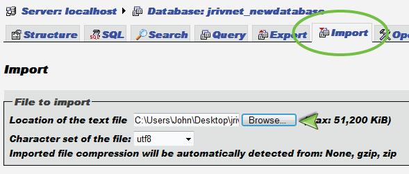 It should say that there are no tables in the database yet, since it s a blank database