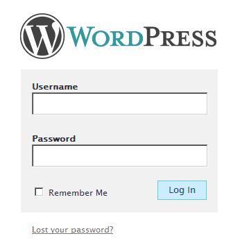 Log In to the Administration Dashboard To update pages, you must first log in to the Administration Dashboard in WordPress. The login area is shown below. Figure 1: WordPress Login Area 1.