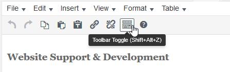 Editor Toolbar Toggle ALES