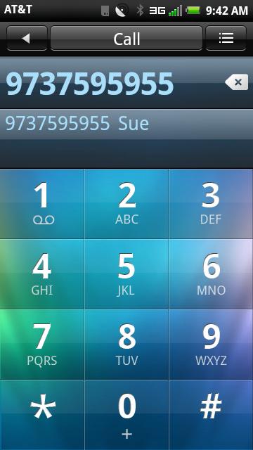 NOTE: As you enter the first few digits or characters the number or name automatically appears on the screen.