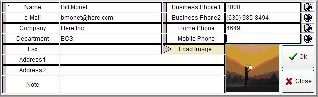 To search the PhoneBook database; key in alphanumeric string in the search box.
