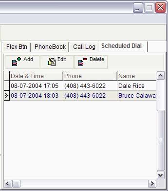 4b Schedule Dial folder To add or edit a Schedule Dial; click the Add or Edit button on the Schedule Dial Tool