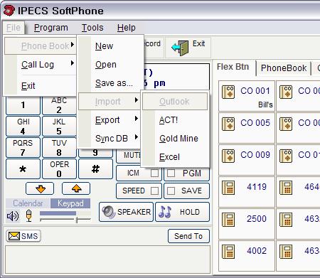 5 Menu Bar Operation 5.1 File Menu The File menu gives access to the PhoneBook and Call Log database management functions. 5.1.1 PhoneBook Selecting Phone Book from the File menu will present the Phone Book menu where the user may manage the PhoneBook database, Figure 5.