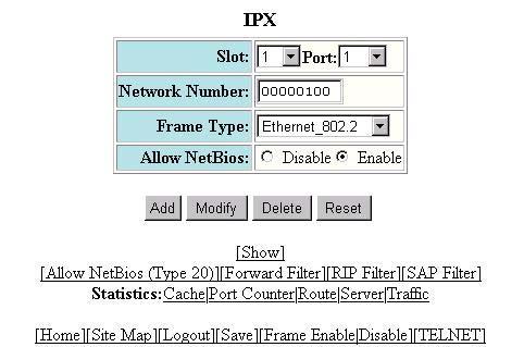 Advanced Configuration and Management Guide for ProCurve 9300/9400 Series Routing Switches NOTE: Once you configure an interface with a network number and frame type, you can define filters and