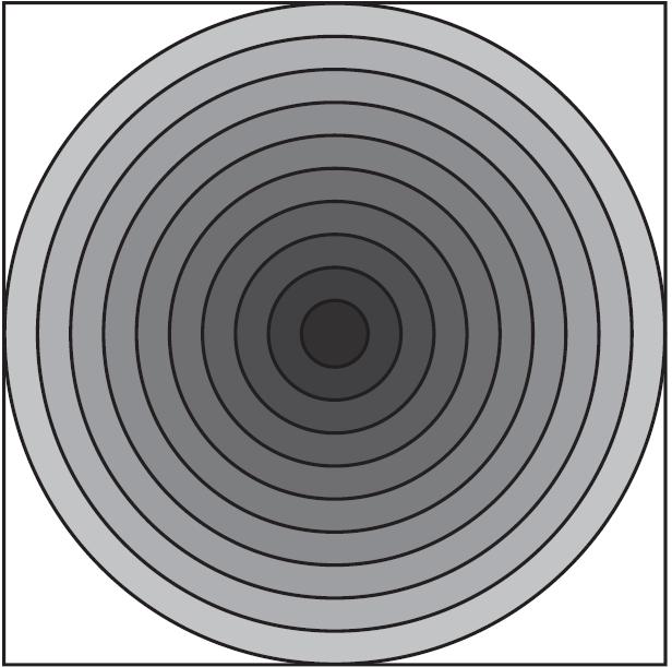 Exercise 1 - Concentric Circles Complete the following code to recreate the below screenshot: float x = 100; float y = 100; float w = 200; float h = 200; void
