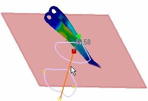 Cut Plane Analysis This task shows how to use the Cut Plane Analysis capability. Cut plane analysis consists in visualizing results in a plane section through the structure.
